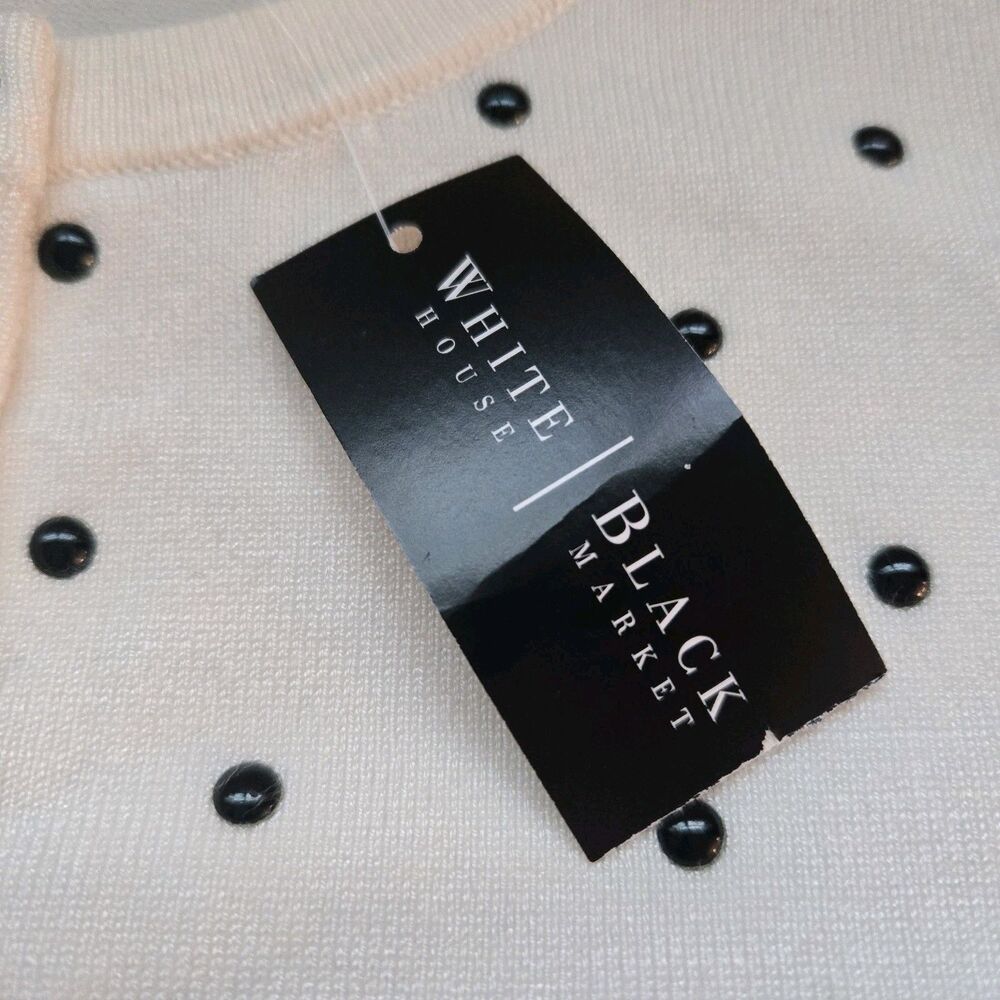 White House Black Market Ombre Polka Dot Embellished Cardigan – Size S NWT - Picture 8 of 10